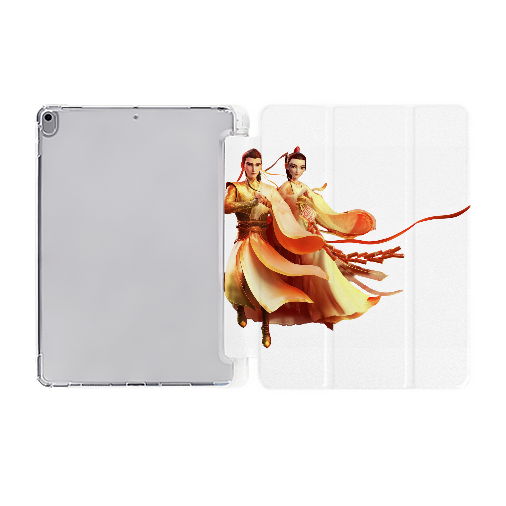 （画像用） Ne Zha 2 ナタ 魔童の大暴れ IPad ケース ペン収納付き 三つ折りスタンド PUレザー×シリコン 対応機種9.5/10.5/10.9インチ